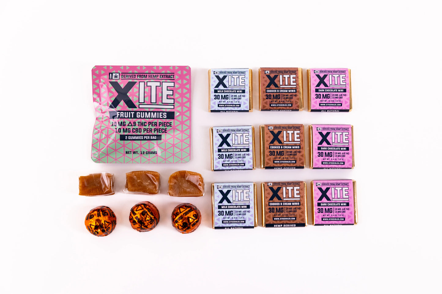 Xite Edibles' D9 Assorted Sample pack