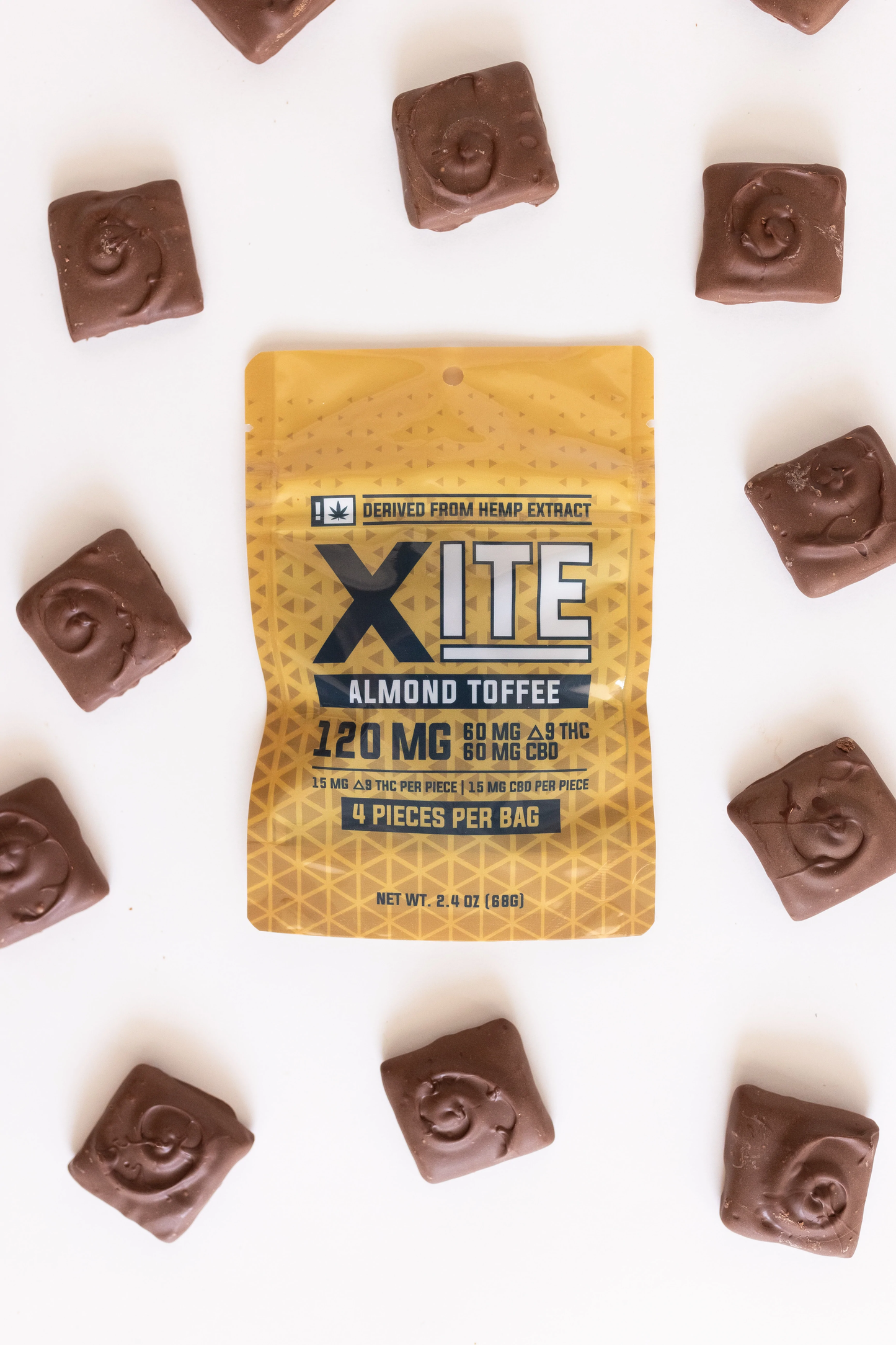 Patsy's Xite Delta 9 THC Ratio Almond Toffee (4 count)