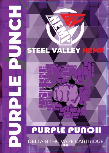 SVH Delta 8 THC Vape Indica Cartridge: Purple Punch